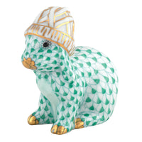 Bunny with Winter Hat — Green
