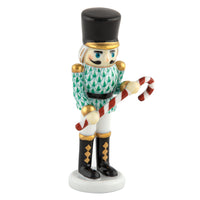 Small Nutcracker W/candy Cane — Green