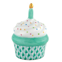 Cupcake with Candle — Green