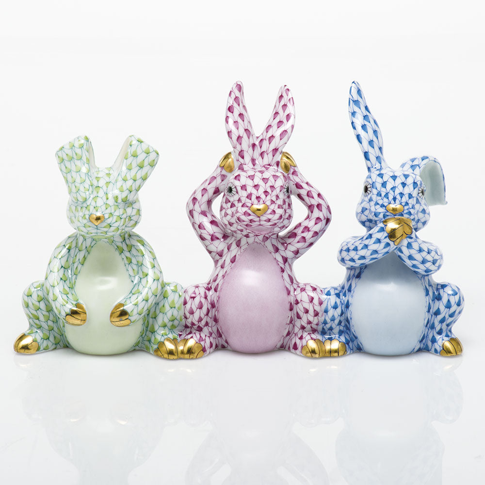 Three Wise Bunnies — Keylime & Raspberry & Blue