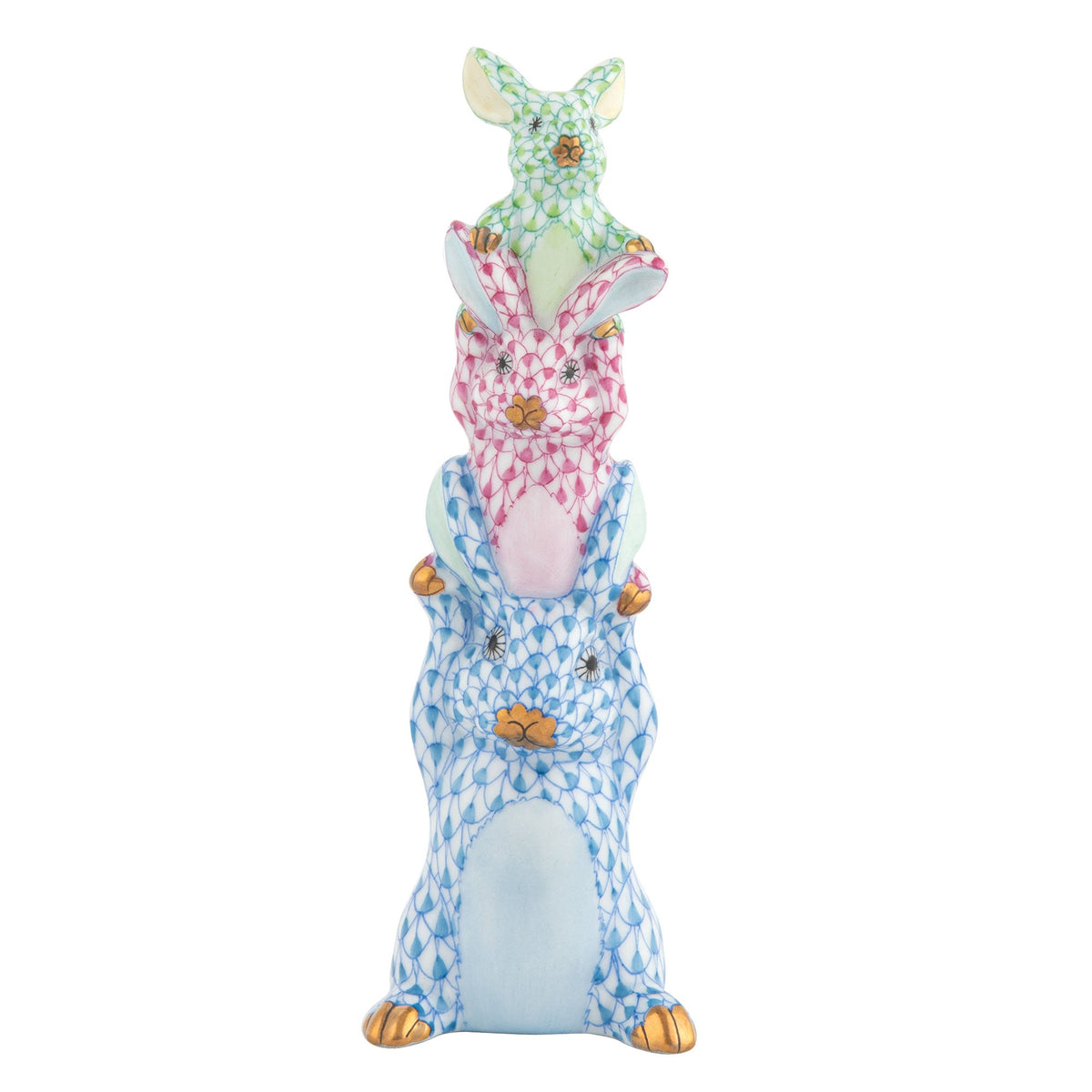 Bunny Trio — Blue & Raspberry & Keylime