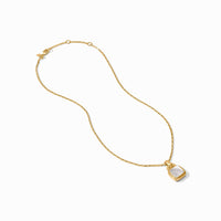 Julie Vos Sahara Solitaire Necklace, Iridescent Clear Crystal