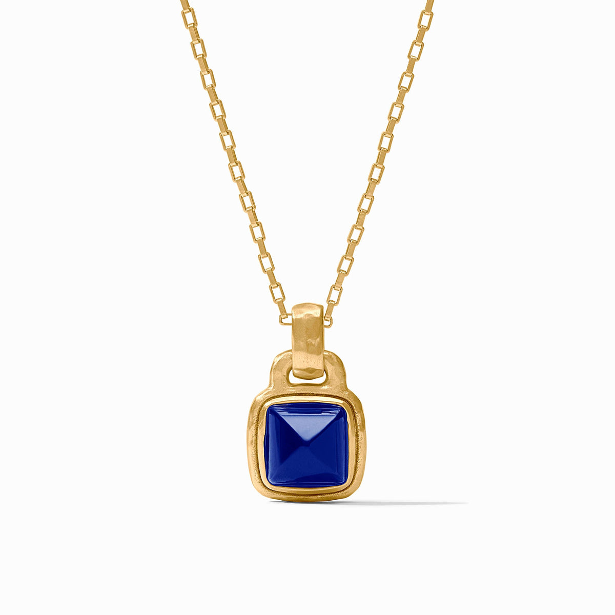 Julie Vos Sahara Solitaire Necklace, Iridescent Sapphire Blue