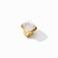 Julie Vos Sahara Stone Ring, Iridescent Clear Crystal