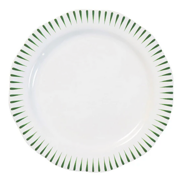 Sitio Stripe Dinner Plate - Basil