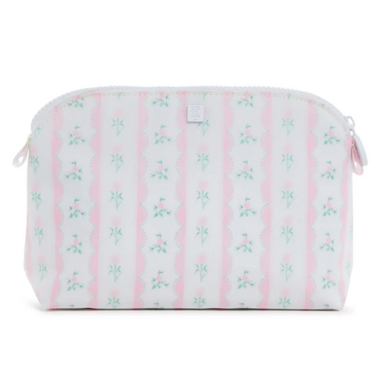 Goodie Cosmetic Bag - Ribbon Floral Pink