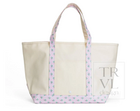 Large Maxi Tote - Natural with Petite Fleur Pink