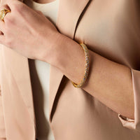 Julie Vos Stardust Hinge Bangle, Multi-Stone