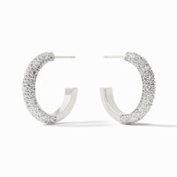 Julie Vos Sterling Stardust Hoop, Cubic Zirconia