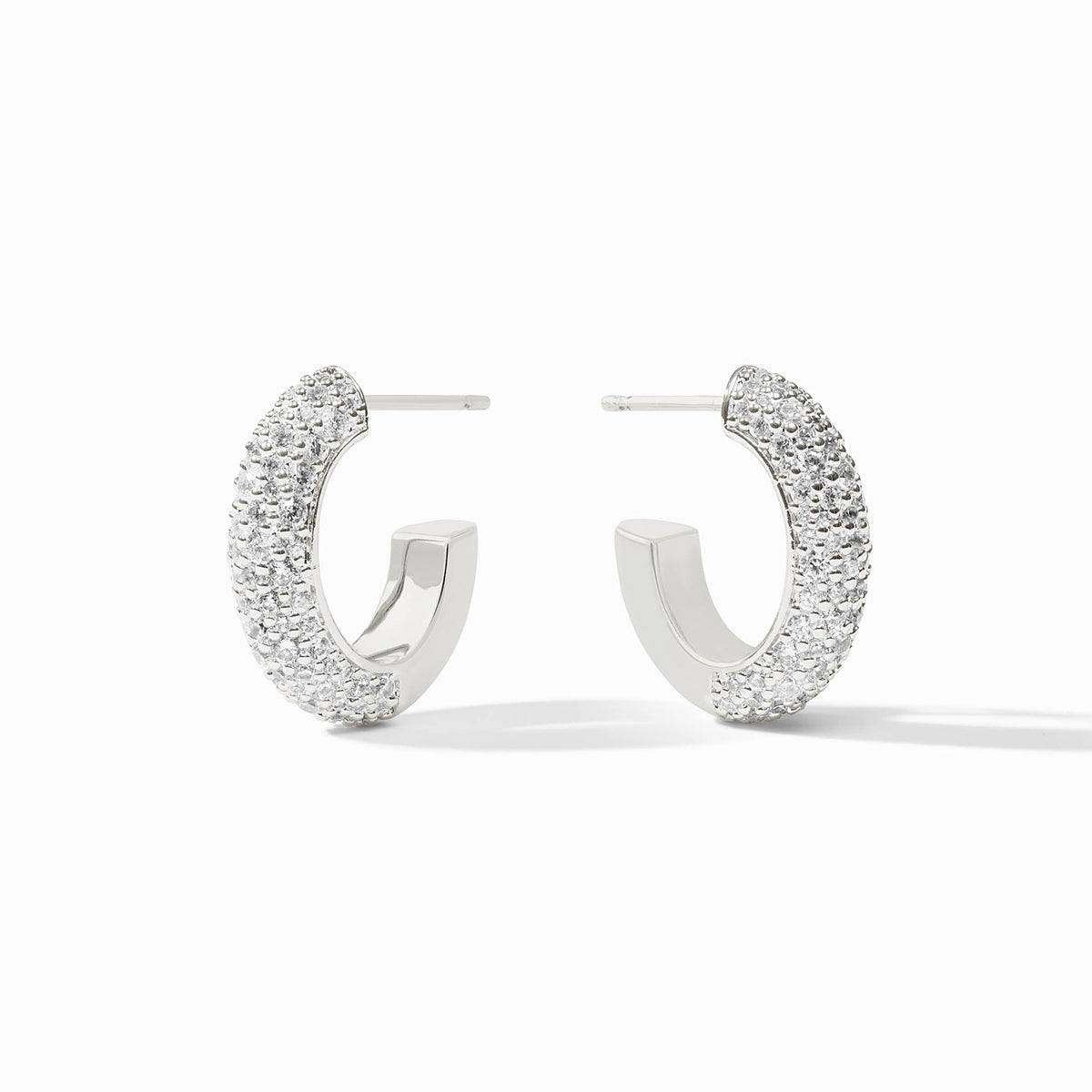 Julie Vos Sterling Stardust Hoop, Cubic Zirconia
