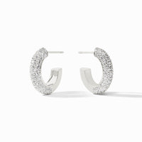 Julie Vos Sterling Stardust Hoop, Cubic Zirconia