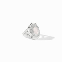 Julie Vos Sterling Stardust Statement Ring, Iridescent Clear Crystal