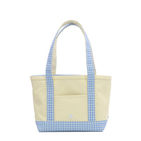 Mini Tote - Gingham Sky Trim