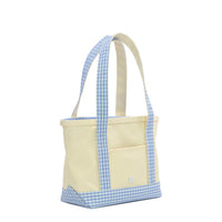 Mini Tote - Gingham Sky Trim