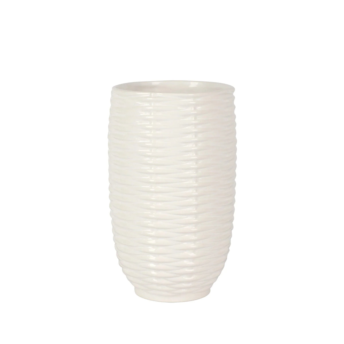 Tessere Basketweave Short Vase
