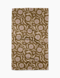 Falling Flowers Tea Towel