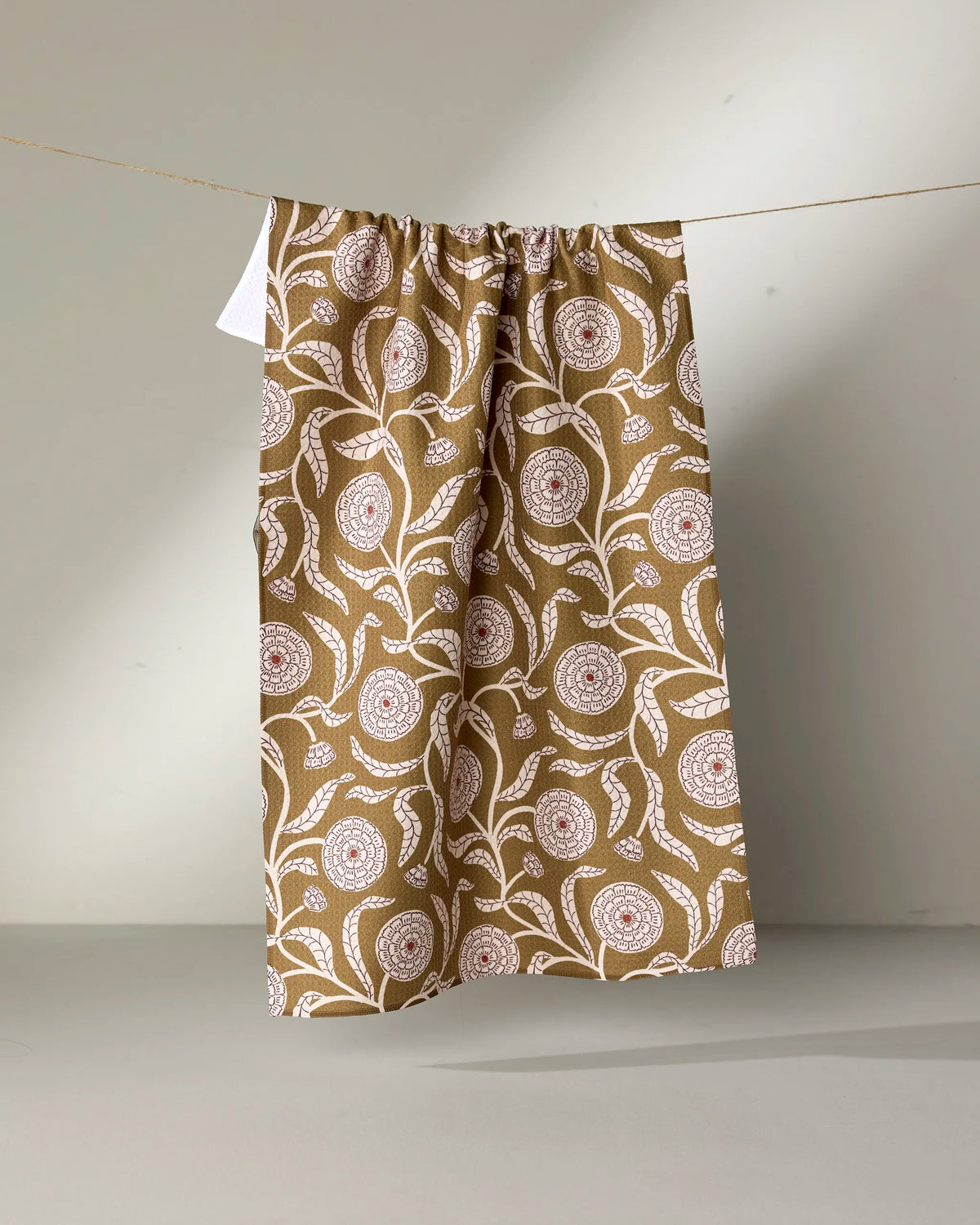 Falling Flowers Tea Towel