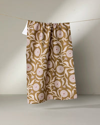 Falling Flowers Tea Towel
