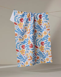 Folk Flora Tea Towel