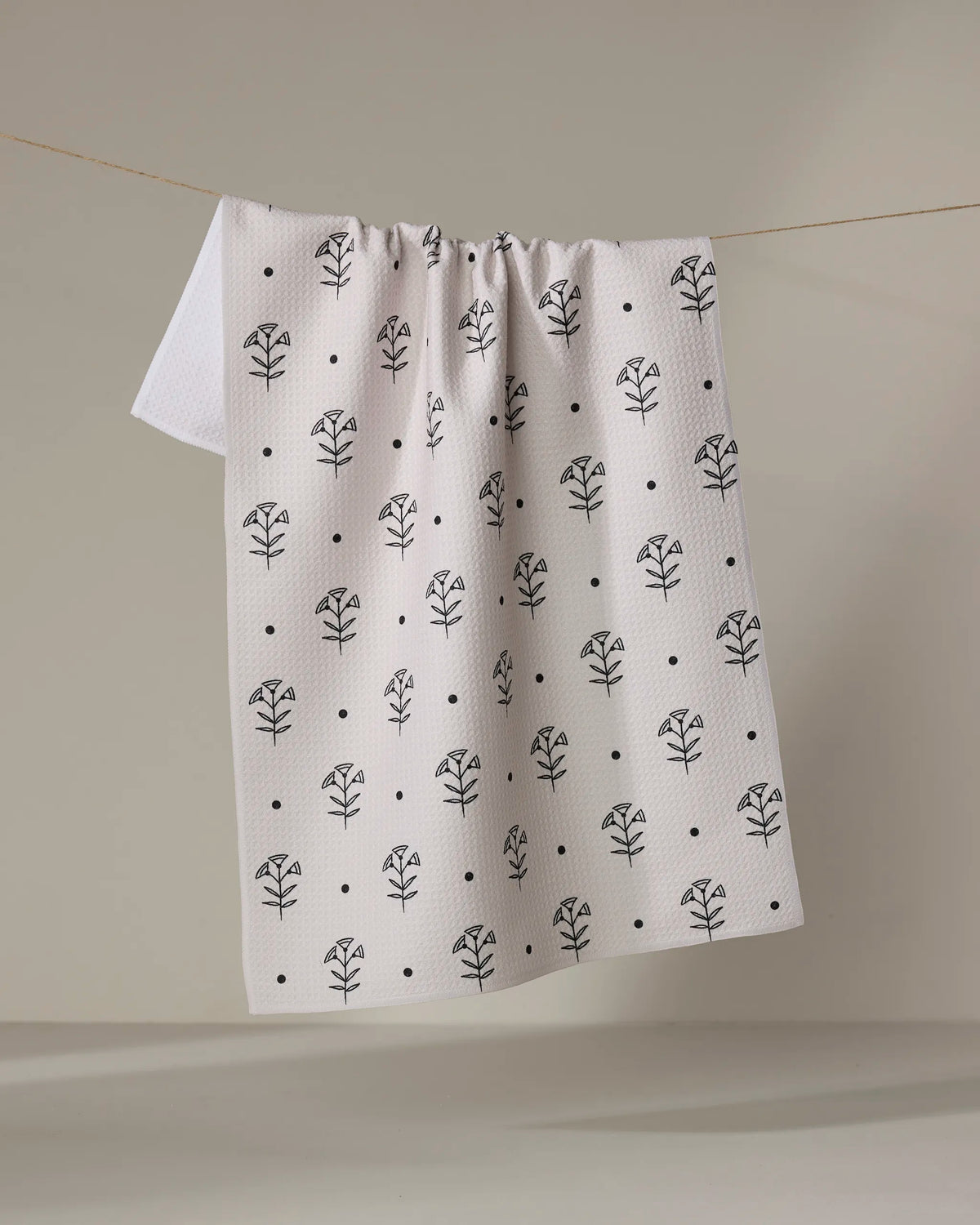 Inked Bloom Tea Towel