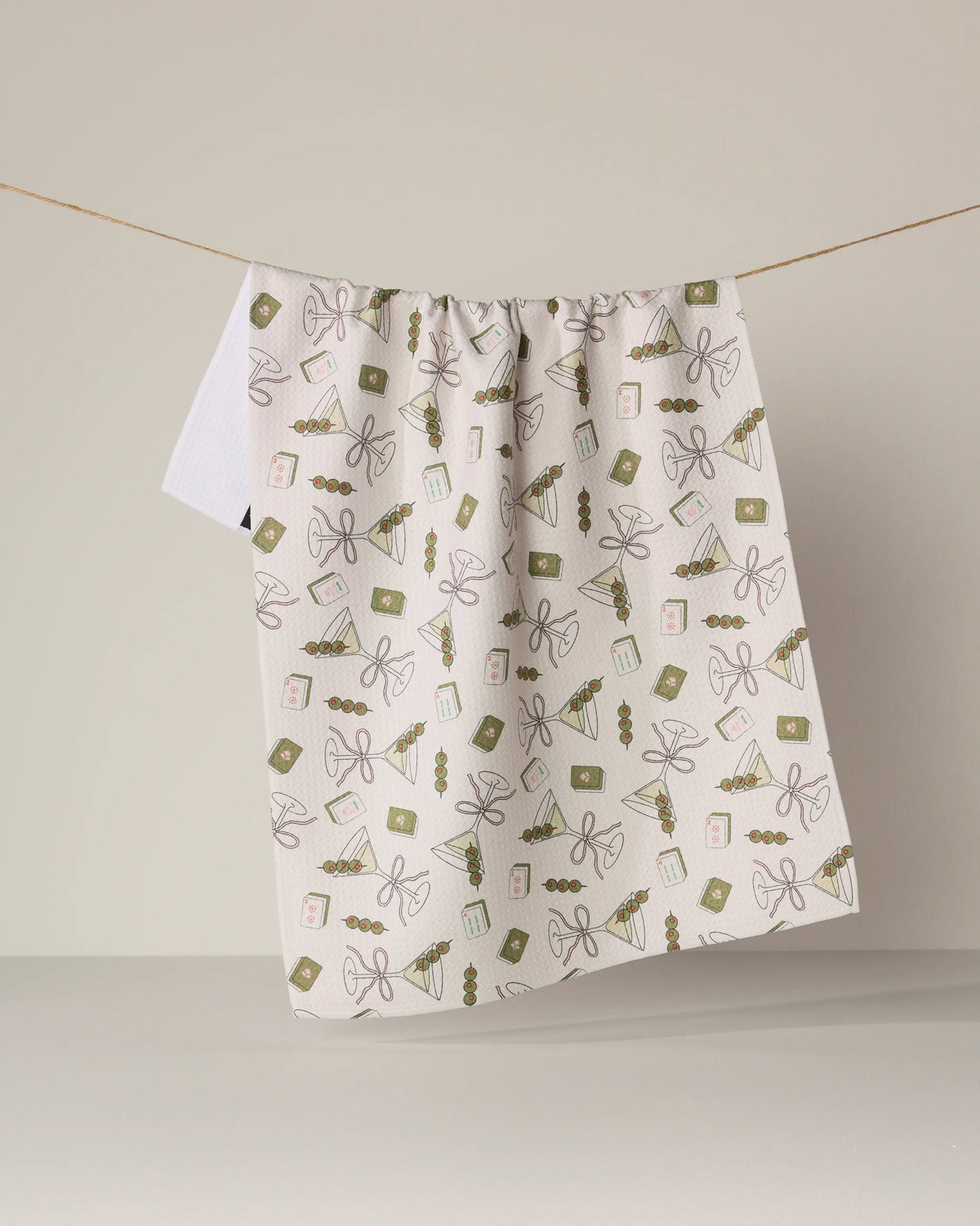Martini Tiles Tea Towel - Mahjong