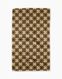 Olive Geo Tea Towel