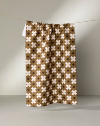 Olive Geo Tea Towel