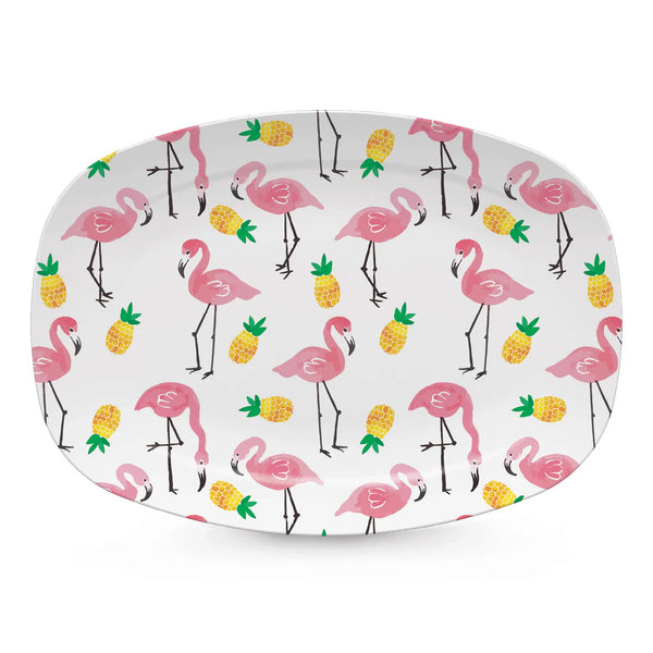 Flamingos and Pineapples Platter