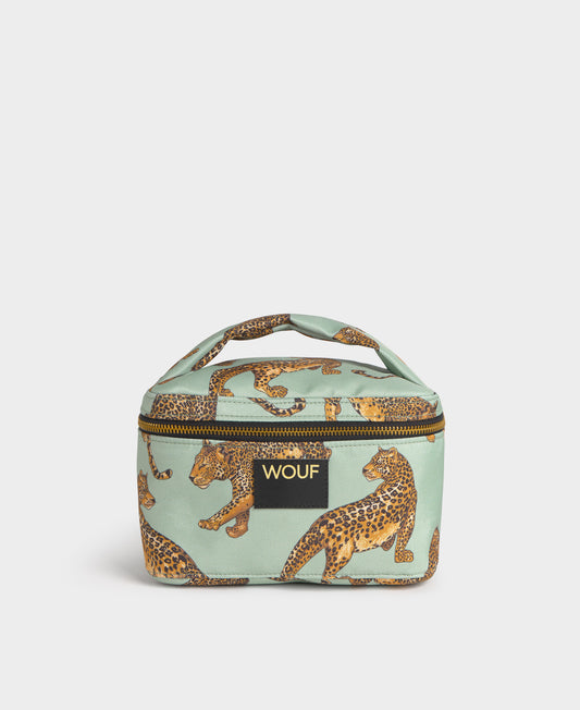Emerald Leopard Vanity Bag