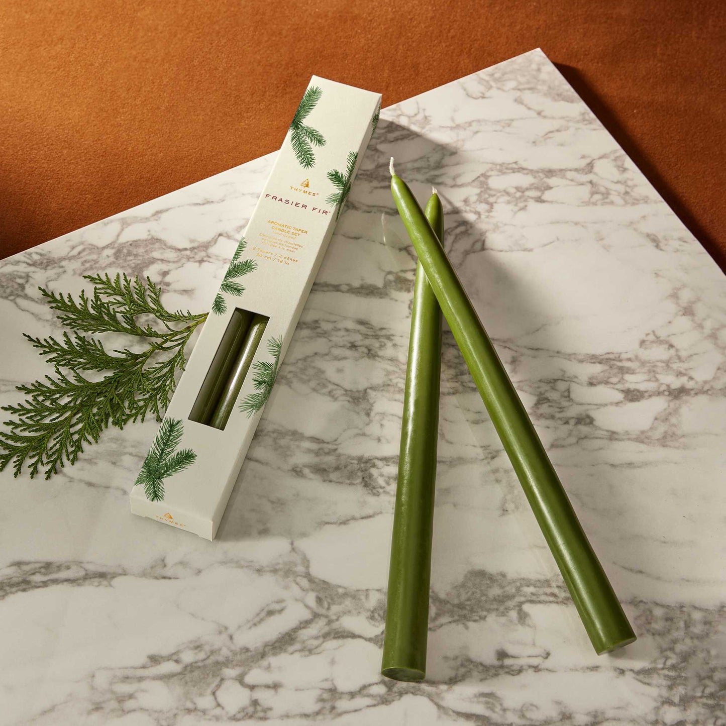 Frasier Fir 12" Scented Taper Candle Set
