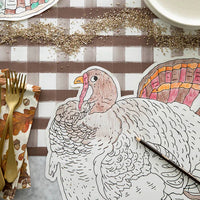 Die Cut Coloring Turkey Placemat