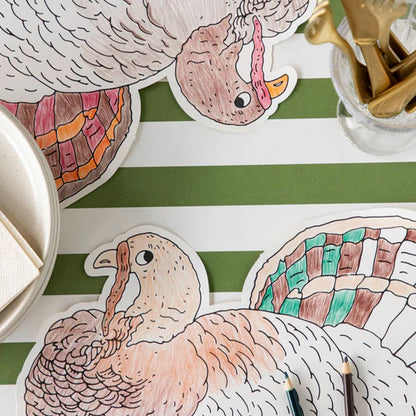 Die Cut Coloring Turkey Placemat