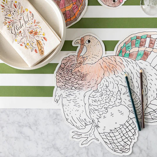 Die Cut Coloring Turkey Placemat