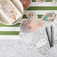 Die Cut Coloring Turkey Placemat