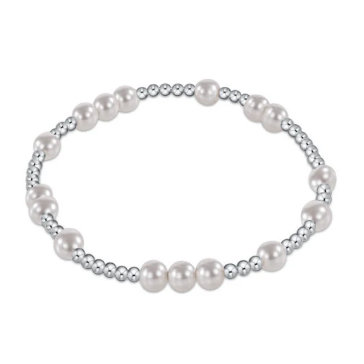 Hope Unwritten Sterling/Pearl Bead Bracelet