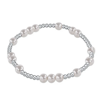Hope Unwritten Sterling/Pearl Bead Bracelet