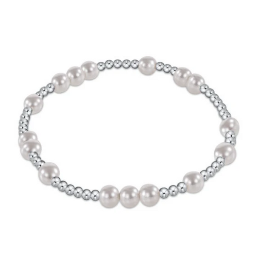 Hope Unwritten Sterling/Pearl Bead Bracelet