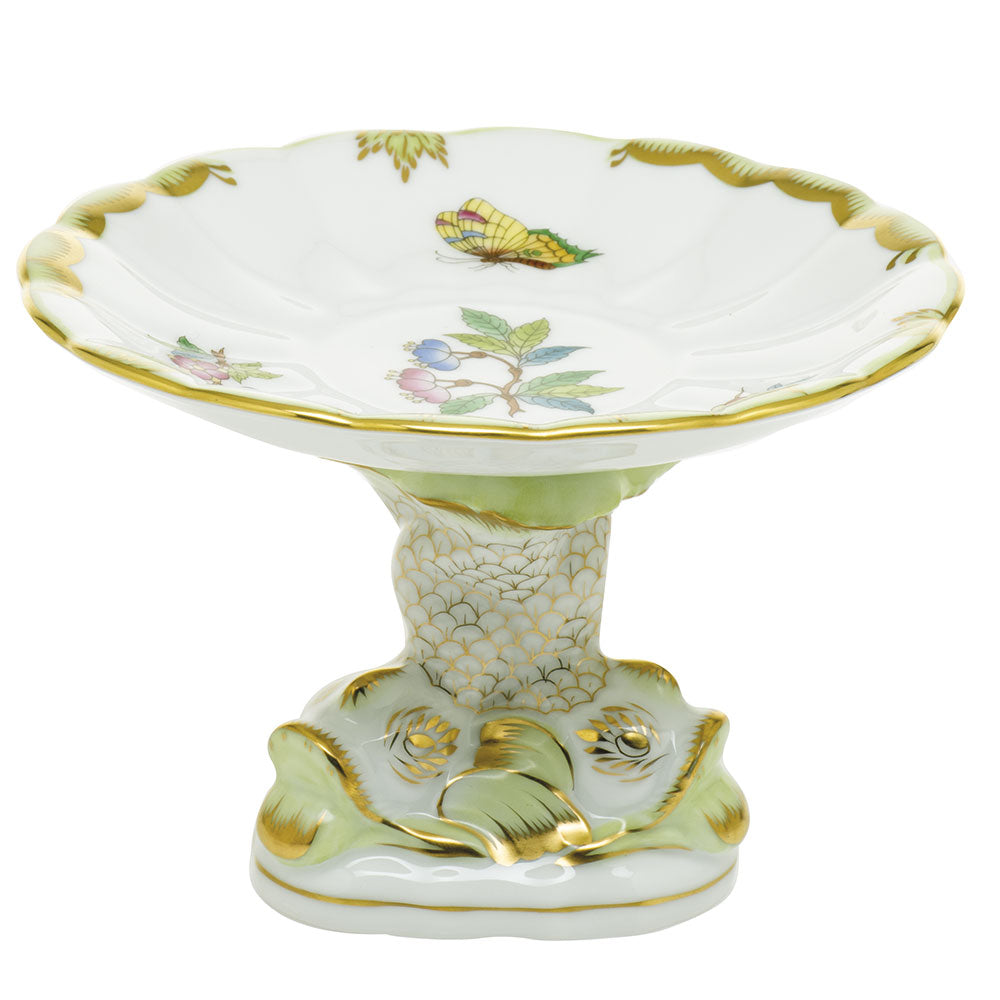 Queen Victoria Green Shell with Dolphin Stand