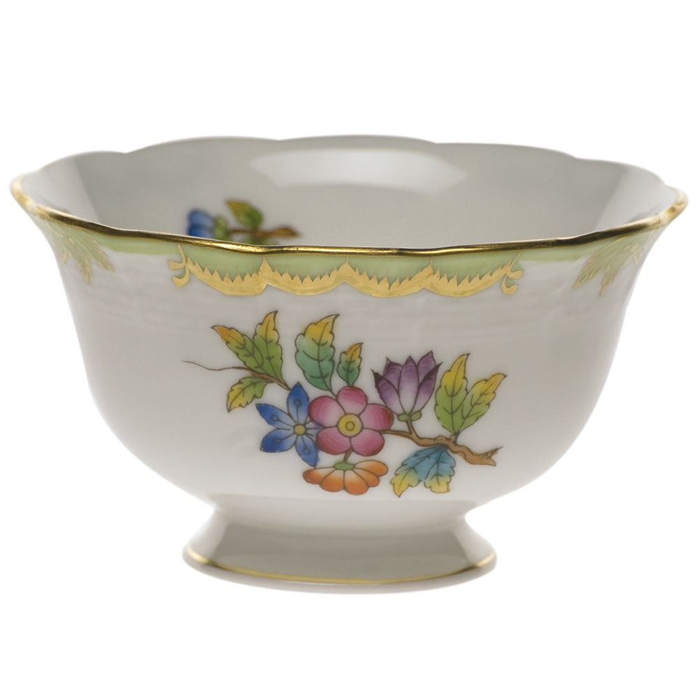 Queen Victoria Green Open Sugar Bowl
