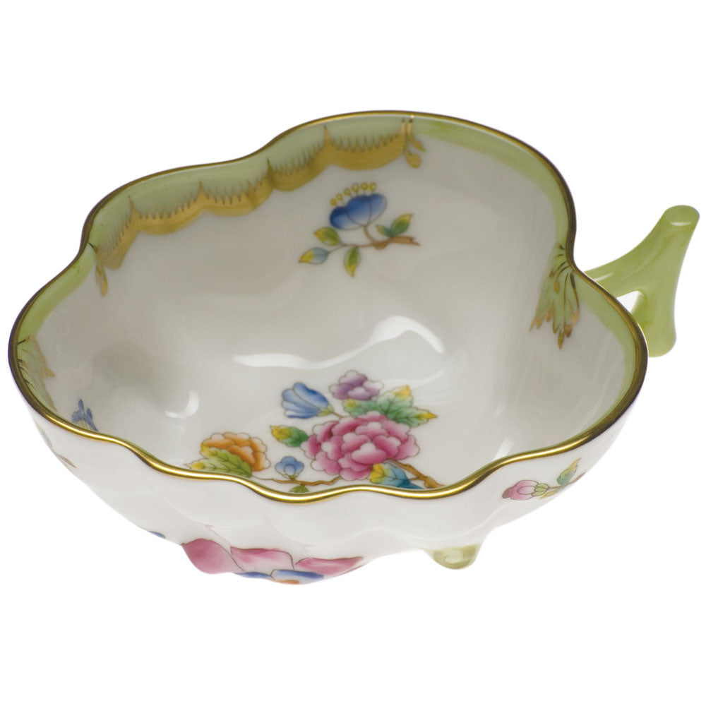 Queen Victoria Green Deep Leaf Dish, 4″ long x 3″ wide