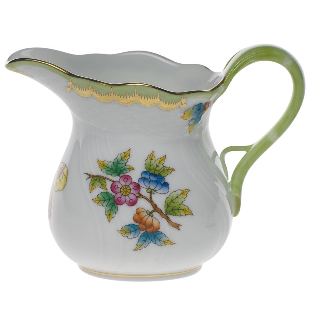 Queen Victoria Green Creamer, 6 oz, 3.5″ tall