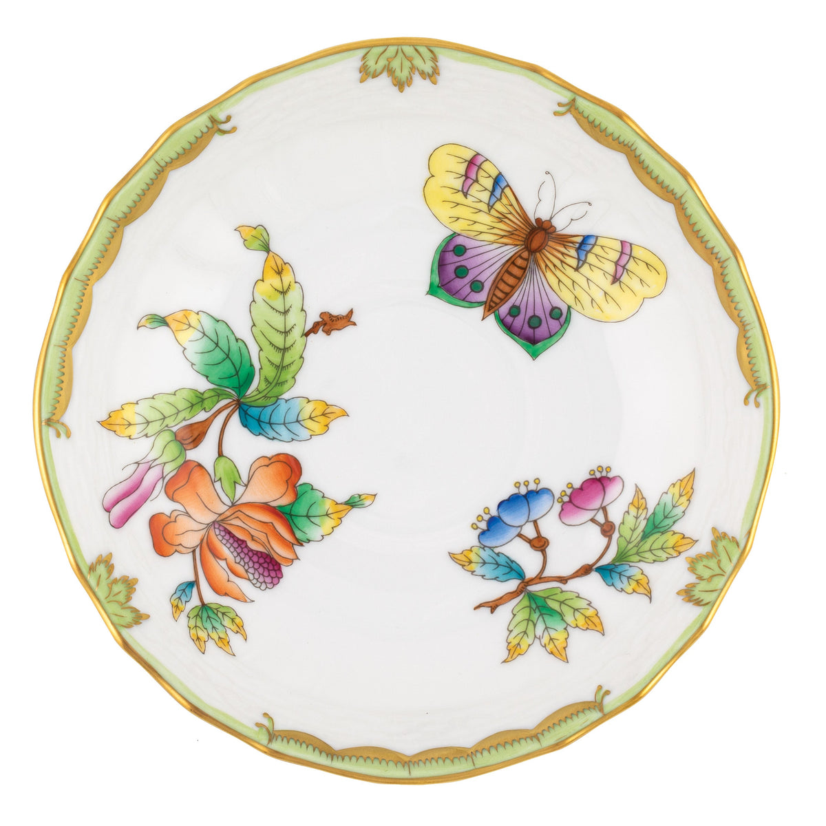 Queen Victoria Green Canton Saucer