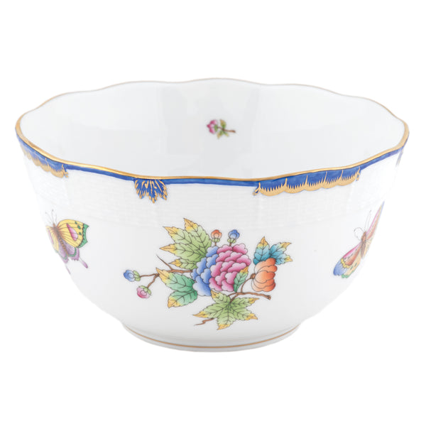Queen Victoria Blue Round Bowl