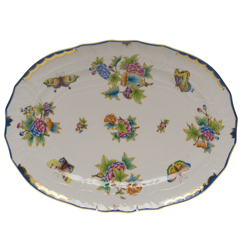 Queen Victoria Blue Platter