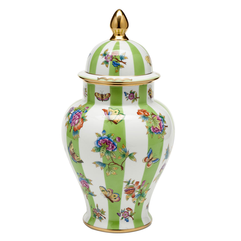 Queen Victoria Green Queen Victoria Covered Urn, Motif 15