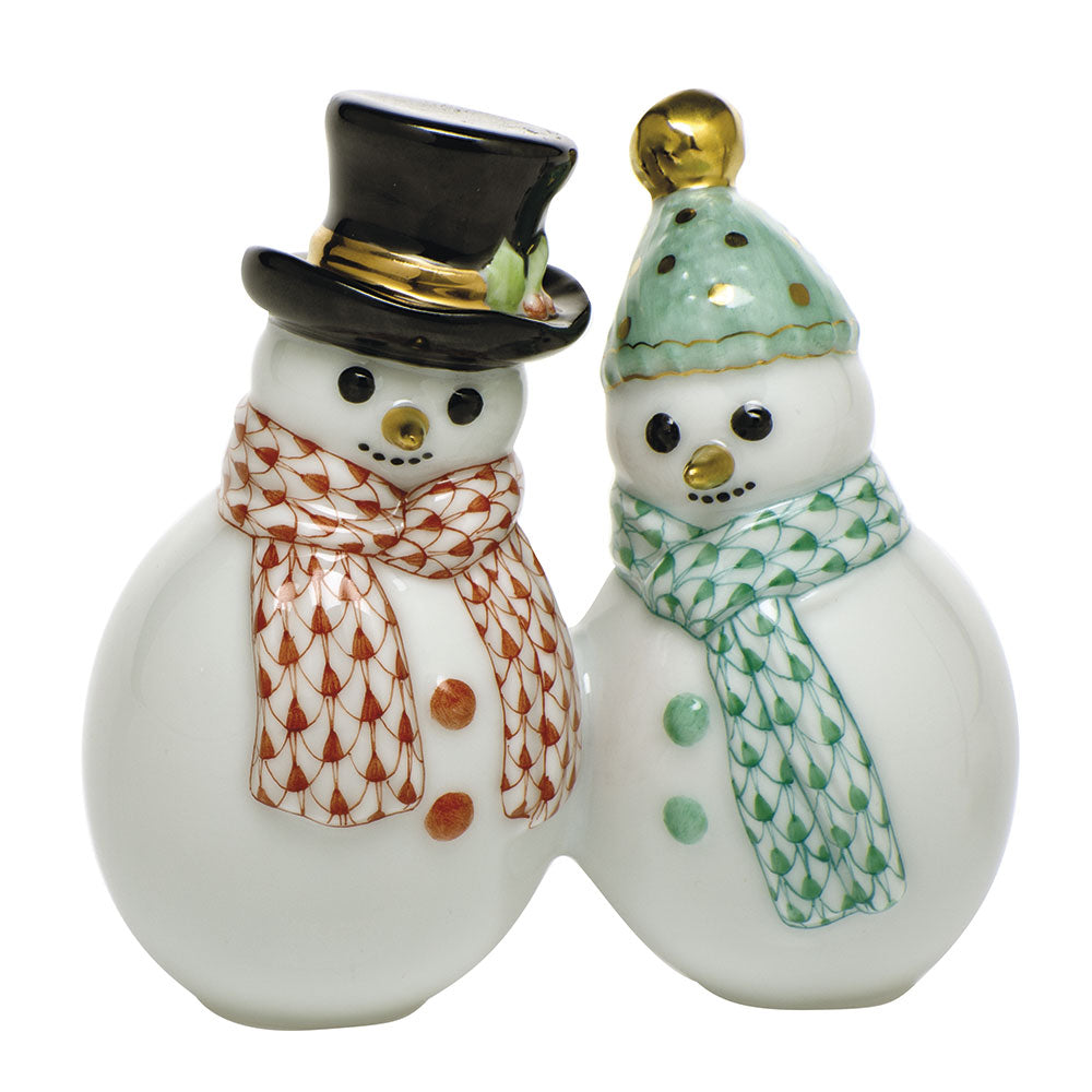 Snowman Couple — Rust & Keylime