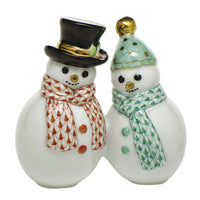 Snowman Couple — Rust & Keylime