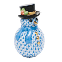 Snowman with Scarf — Blue