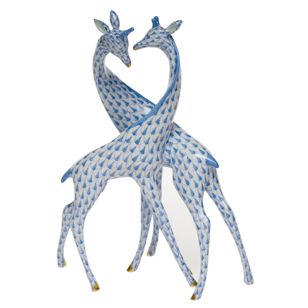 Pair of Giraffes — Blue