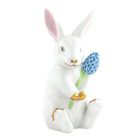 Blossom Bunny — White & Blue